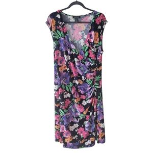 Lauren by Ralph Lauren Bright Floral Sleeveless Dress Size XL‎